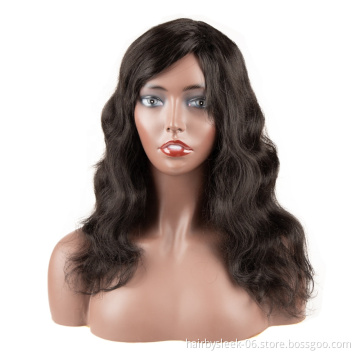 REBECCA FASHION natural black Hair High temperature Body Wave 16-28 inches 4*4 Lace Closure Synthetic Hair wigs for black women